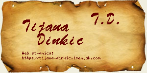 Tijana Dinkić vizit kartica